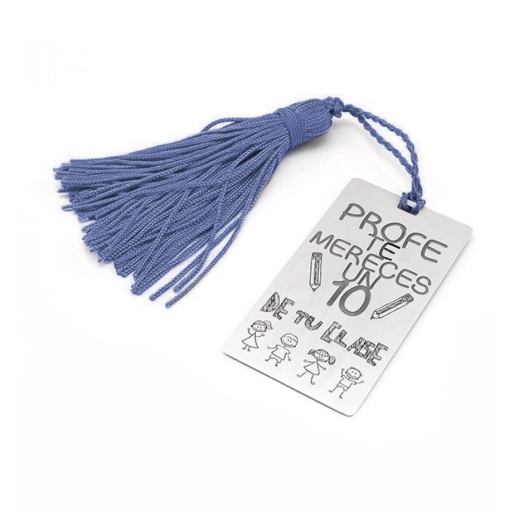 Marque-page bleu S&S Vous méritez 10 pour professeurs