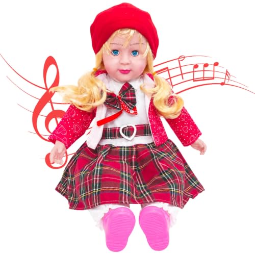 Image of SHAKTISM Poem Doll Small Singing Songs Doll - 50 cm Big Size Musical Plush Soft Doll with Sound, Cute Clothing Doll Toy for Kids & Toddlers, Gift for Girls Age 1-6 Years (Multicolour)