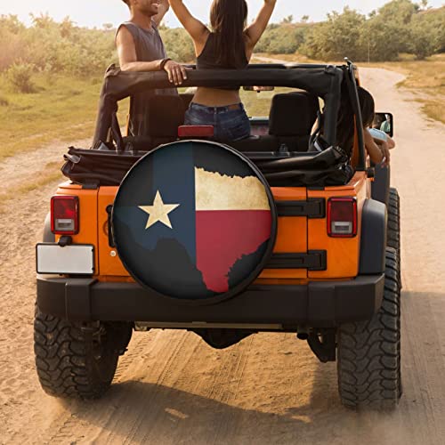 Image of Delerain Texas Flag Spare Tire Covers for RV Jeep Trailer SUV Truck and Many Vehicle, Wheel Covers Sun Protector Waterproof (15 Inch for Diameter 27 inch-29 inch)