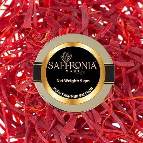 Image of Saffronia Mart Kashmiri Mongra Saffron | A++ Grade Kesar | Pure & Authentic | Ideal for Cooking, Tea & Beauty | Rich Color & Aroma | Airtight Pack | FSSAI Certified | 5gm - pack of 1