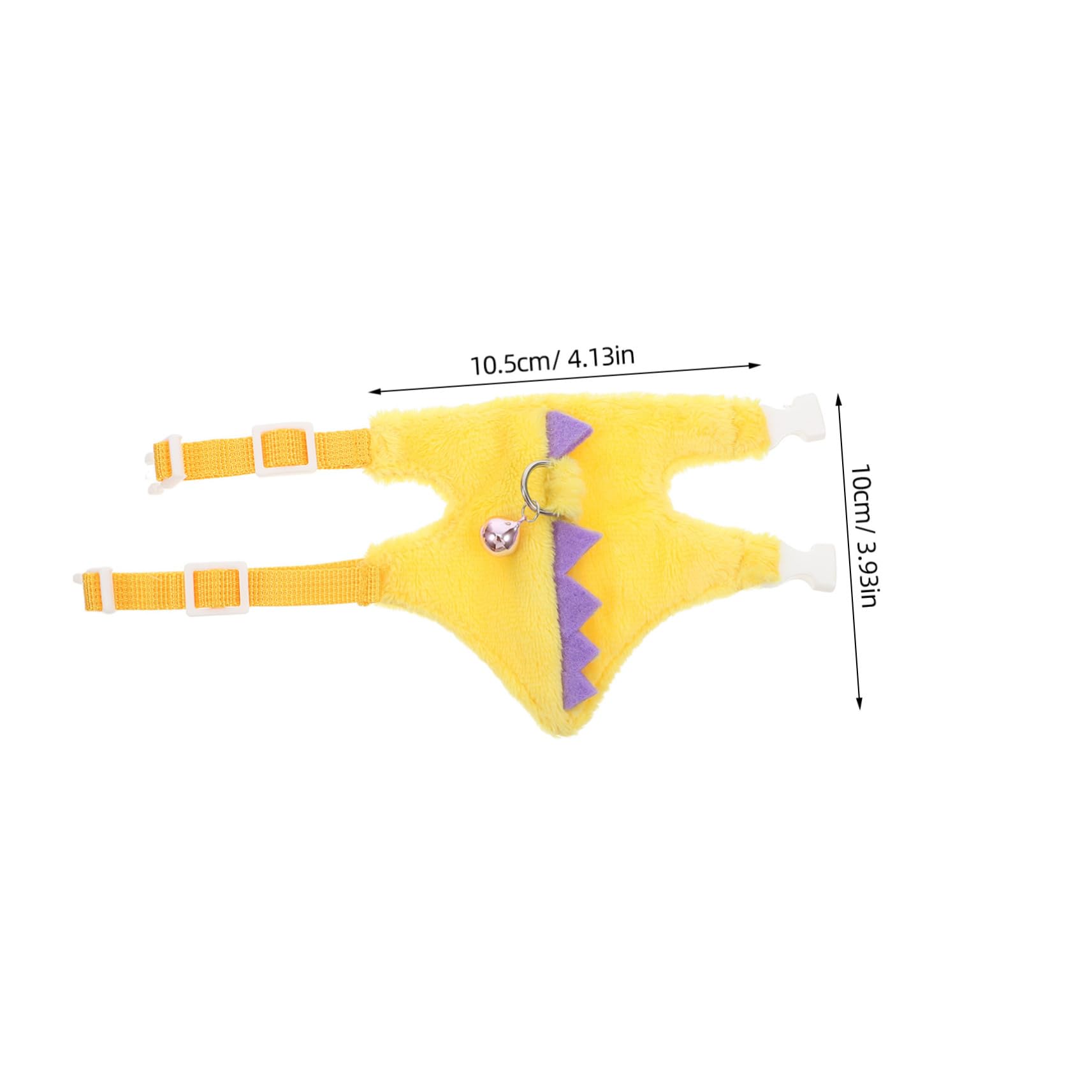 ERINGOGO Laisse pour Petit Animal de Compagnie Harnais en Peluche Courte, Matériau Non Tissé Robuste, pour Promenade en Extérieur et Dressage, Design Dinosaure Adorable
