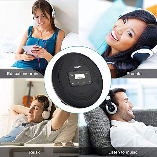 CCHKFEI Draagbare CD-speler Bluetooth Oplaadbare Persoonlijke CD-speler met FM-zender, Touch Knoppen en Backlight Display voor Thuis Reizen en auto - Image 7