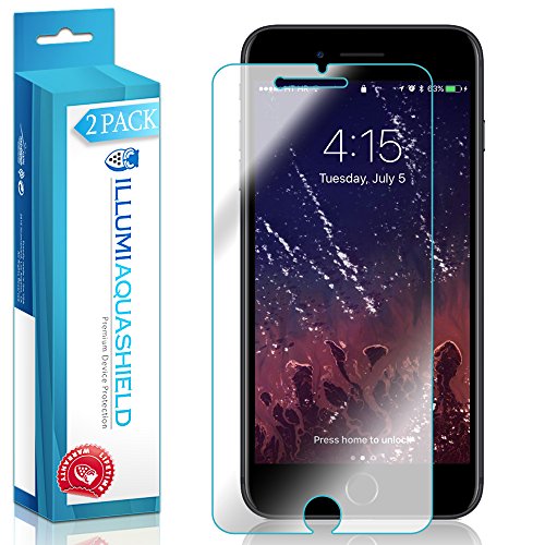 ILLUMI AquaShield Screen Protector Compatible with iPhone 7 Plus (2-Pack)(Case Friendly) No-Bubble High Definition Clear Flexible TPU Film