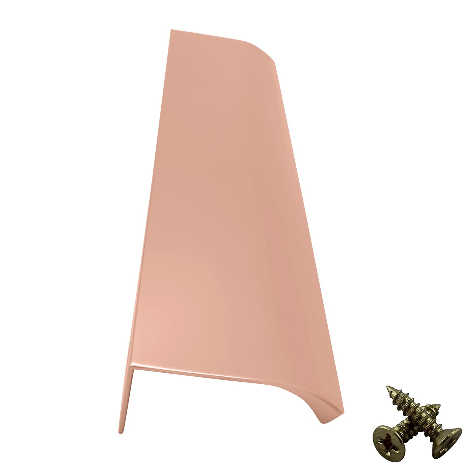 M4TEC Bar Kitchen Cabinet Door Handles Cupboards Drawers Bedroom Furniture Concealed Finger Edge Pull Handle for Wardrobe & Bedroom Cabinet Hardware Rose Gold. VD3 Series: 96 mm Pack of 10 - Image 2
