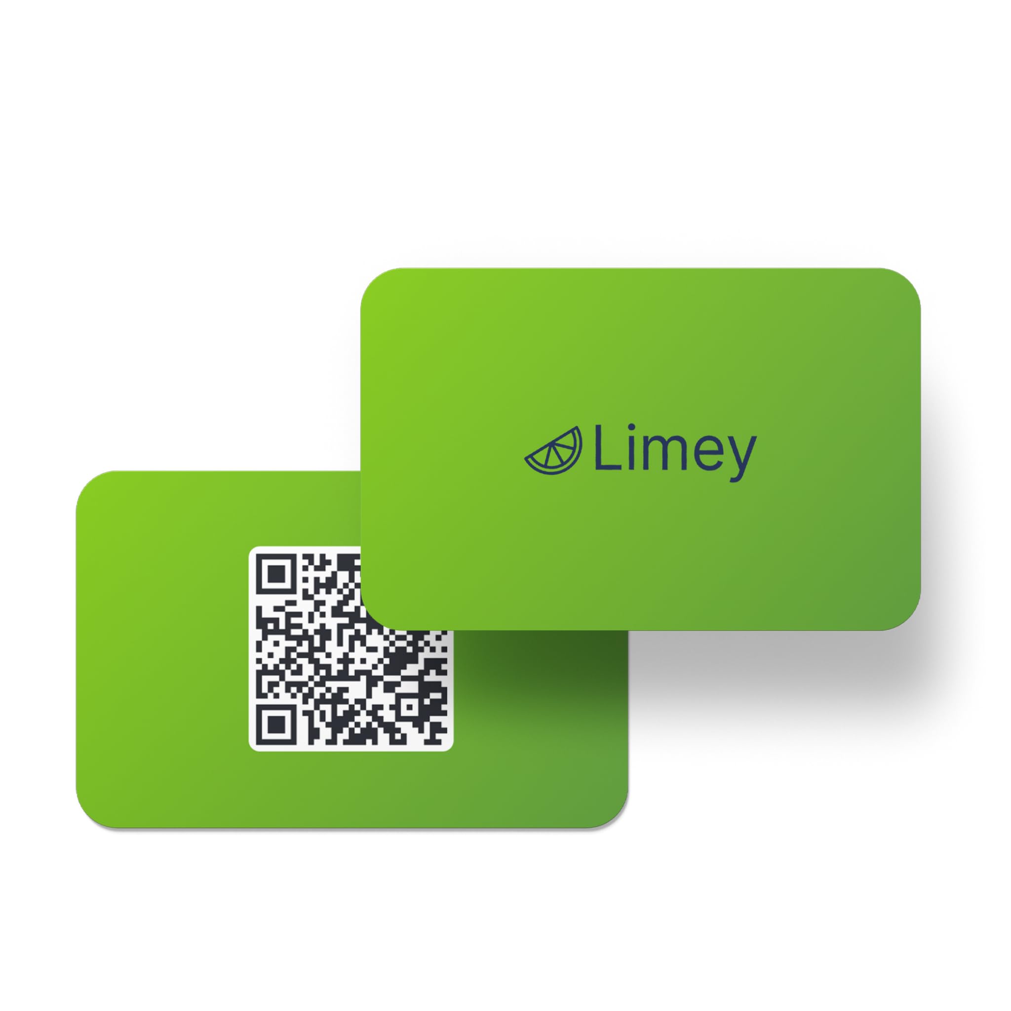 Limey Tarjeta – Tarjeta de visita digital – Acabado mate lima | NFC + QR | Tap & Connect