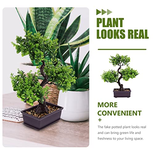 Generic Fake Plants Artificial Bonsai Tree, Fake Bonsai Tree Pot Indoor Outdoor Tree With Pot, Home Decor Shelf Decor #TOP2