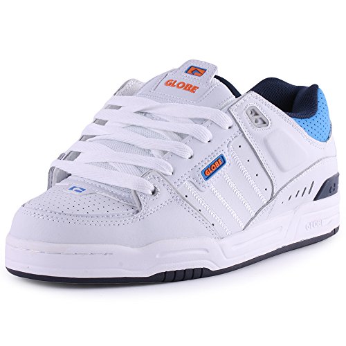 Image of Globe Fusion, Men's Skateboard Shoe, Multicolor White Blue, 13 US