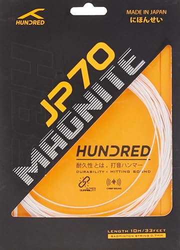 Image of Hundred JP 70 Magnite Badminton String | 0.70 mm High Repulsion & Control | Superior Tension Hold & Shock Absorption | Crisp Hitting Sound