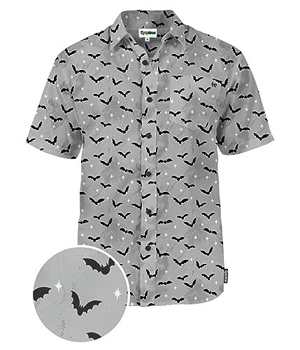 Tipsy Elves mens Tipsy Elves Men's Halloween Button Down Shirts 2024 5