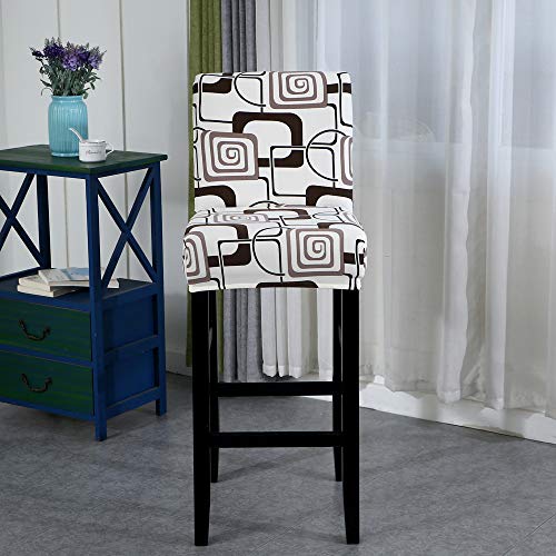 Housses de tabouret de bar extensible pour chaises hautes de cuisine, lot de 4 - 3