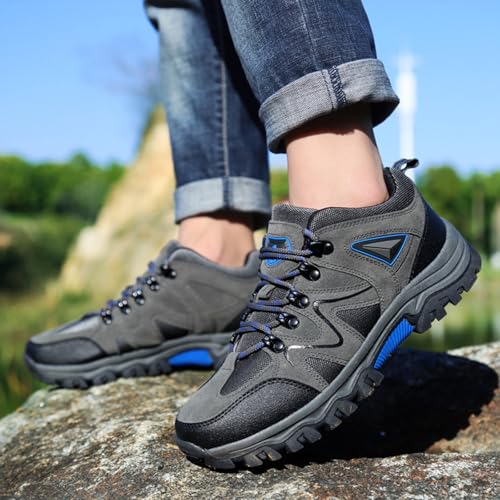 Dalader Orthopedic Hiking Shoes, Dallader Men's Comfortable Waterproof Orthopedic Walking Shoes Outdoor Wear-Resistant Hiking Shoes(Gray,US 9.5)4