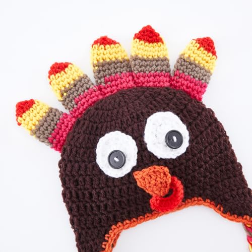 Baby Turkey Hat Toddlers Kids Winter Warm Knitted Earflap Beanie Cap Thanksgiving Photo Props4