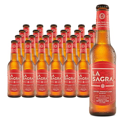 La Sagra - Cerveza Lager estilo Pilsner - Alc. 5,2% Vol. - Caja de 24 botellas de 330 ml - Total:...