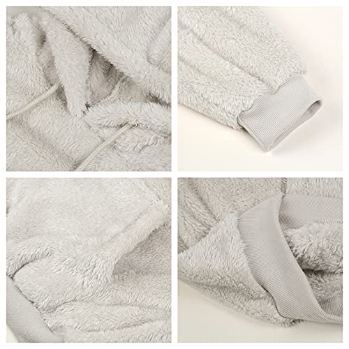 Runcati Mens Fuzzy Sherpa Pullover Hoodie Sweatshirts Long Sleeve Sport Front Pocket Military Fall Outwear Winter Hooded4