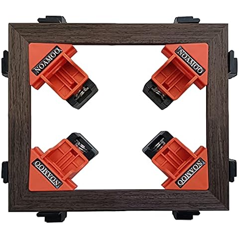 NOAMOO Corner Clamps For Woodworking Set Of 4 Adjustable 90 Degree Right Angle Clamps Tools Clip Fixer Welding, Drilling, Making Cabinets, Photo Framing Cover