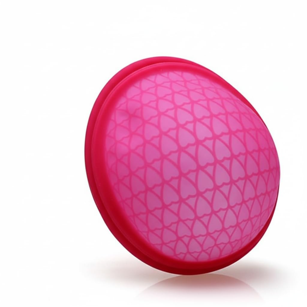 Azonee Reusable Menstrual Disc, Menstrual Diva Cup, Soft Period Disc for Women, Medical-Grade Silicone, Capacity of 6 Super Tampons, Menstrual Cup or Tampon Alternative, Lasts 10 Years, Red, Size L