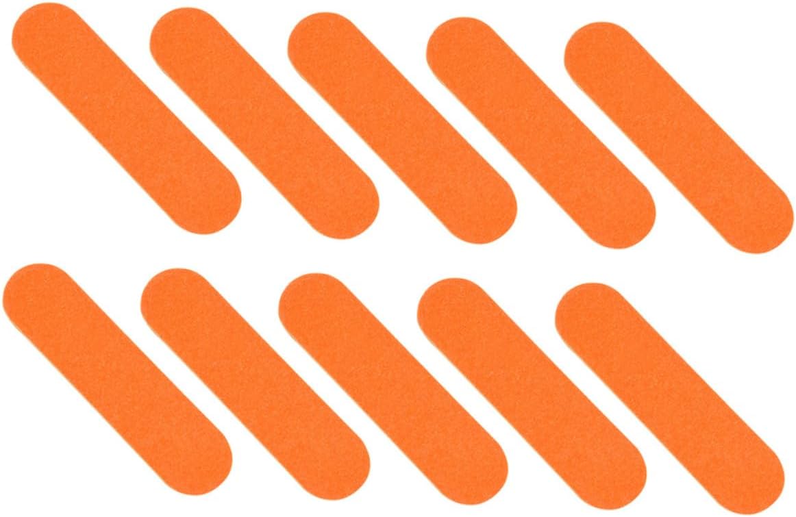 POPETPOP 3 Sets Nail Buffer Manicure Tool Houten Nagelvijl Dubbelzijdige Oranje Slijtvaste Nail Art Kit 100st*3