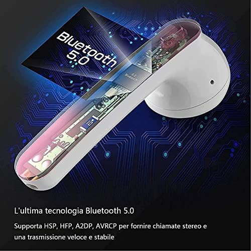 Wireless Earbuds, Wireless Headphones Bluetooth 5.0 Headphones 3D HiFi Stereo Headphones Noise Cancellation in-Ear Built-in Mic with Charging Case, Touch Control Earphones for iphone/Android/IOS