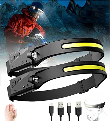 Night Buddy Headlight, Night Buddy 230, Night Buddy Led Headlamp, Night Buddy Headlight 230,Hi-Light Headlamp, Led Rechargeable Headlamp Flashlight (2 Pack)