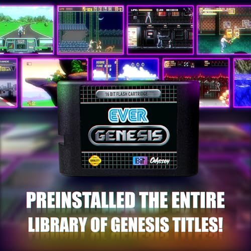 Image of EverGenesis Flash Cartridge for Sega Genesis / Mega Drive - Includes 4GB SD Card - Plays 99% of Games, Save Support