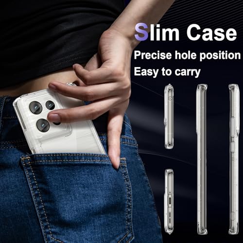Image of Case for Motorola Edge 50 Pro, Military Grade Drop Protection Phone Case, Yellowing Resistant, Anti-Scratch Hard PC Back, Shockproof Hard Ultra-Thin Protective Cover, Clear