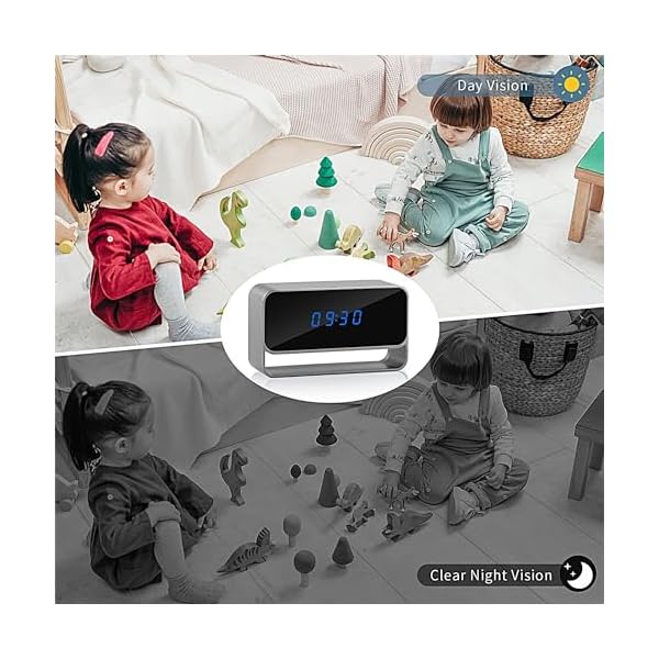 WZZHID Hidden Camera, Real 1080P HD WiFi Wireless Spy Nanny Cam with Night Vision, Remote Monitoring, Motion Detection Alert, Indoor Camera for Home Surveillance - Image 6