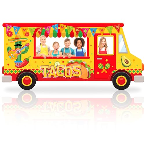 Haull Tacos fiesta fondo fotográfico 72x34 pulgadas miniatura 1
