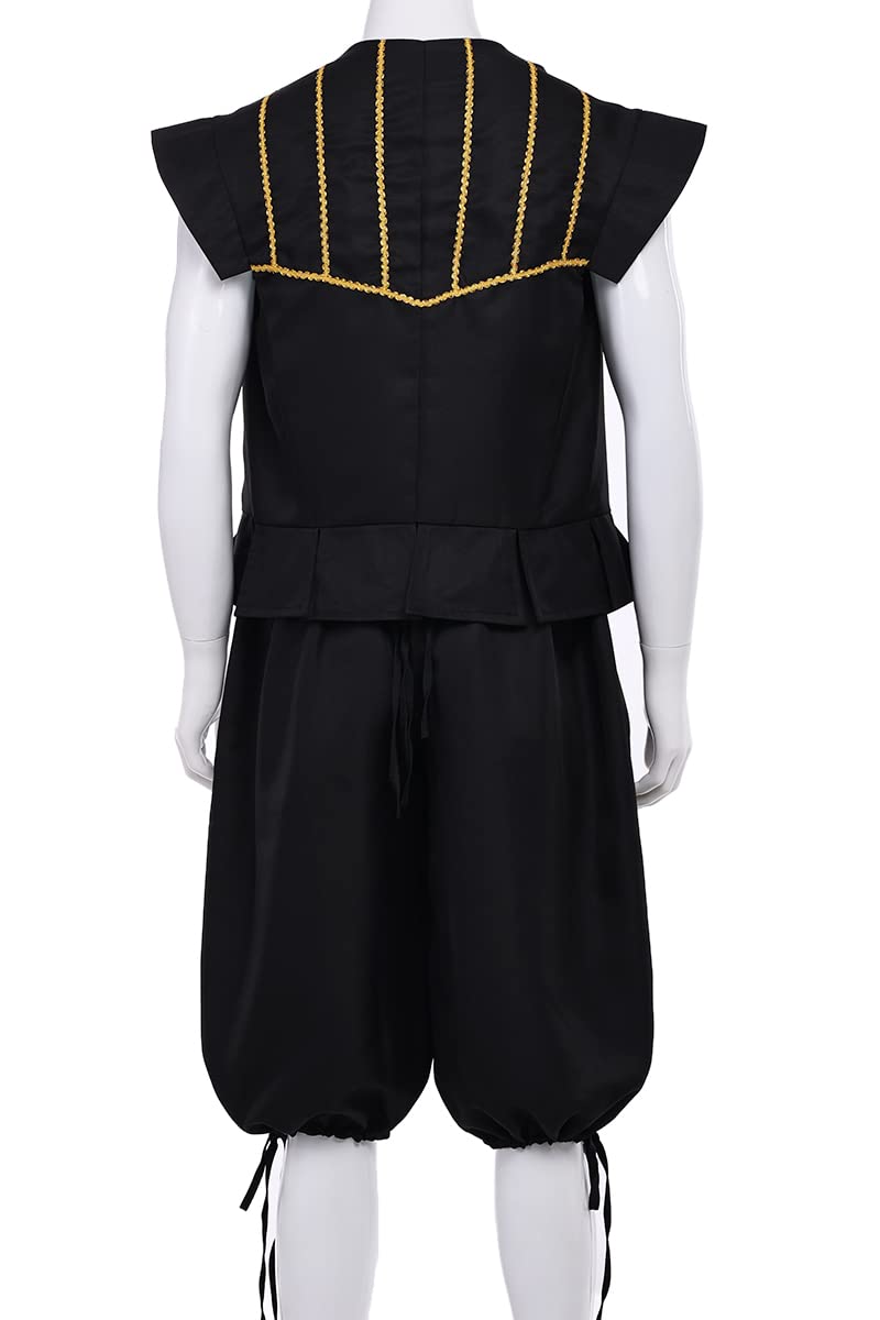 BPURB Costume de Pirate Steampunk pour Homme Gilets avec Pantalon Déguisement Pirate Renaissance Médiévale Halloween Costume