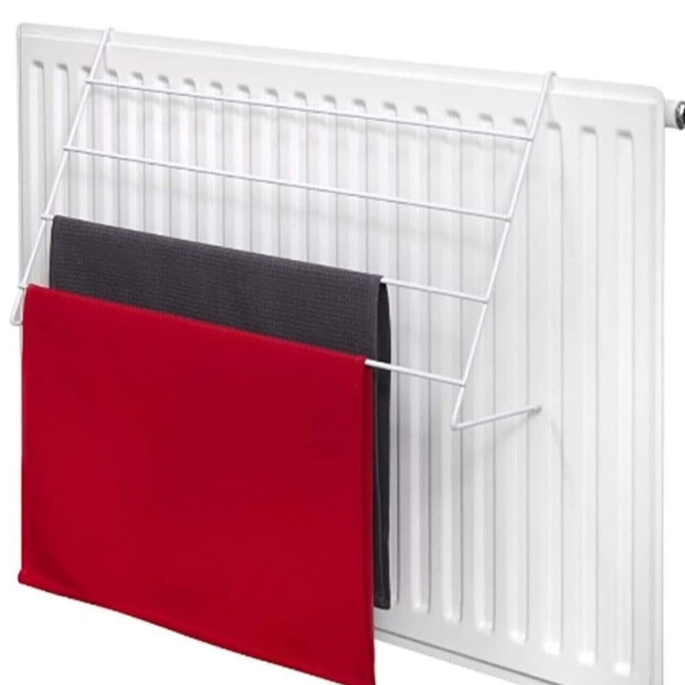 Set of 2 Radiator Airer 4 Tier for Drying Clothes | Space-Saving Drying Rack for Lightweight Towels & Laundry | Durable Metal Clothes Airer