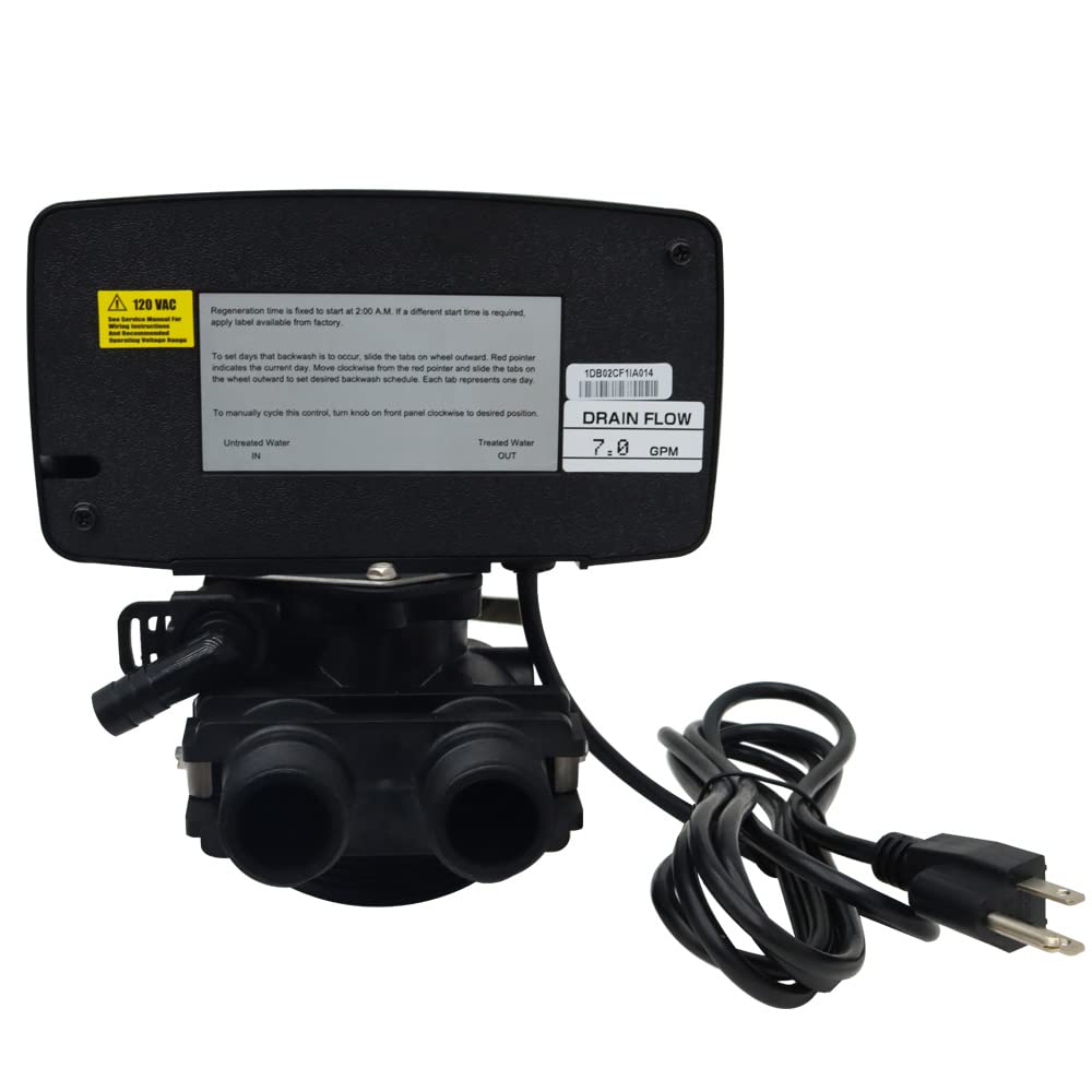 INTBUYING Válvula de control de agua filtrada tipo tiempo, sistema de tratamiento de agua para filtro de agua, tanque de resina, 110 V con rosca fina