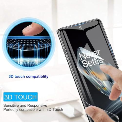 Image of (2 Pack Privacy Screen Protector for OnePlus 12 5G (6.82″) | Anti-Spy Full Coverage Flexible Film | Fingerprint Unlock Compatible | Bubble-Free | Scratch Resistant