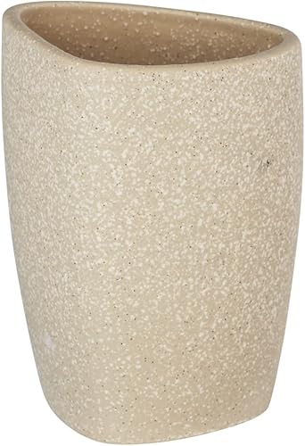 Wenko Pion - Porta cepillo de dientes y pasta de dientes (cerámica, 3.0 x 4.3 x 2.9 in), color beige
