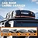 Kingfun Rooftop Cargo Carrier - Waterproof 15 Cubic Feet Car Roof Bag for All Vechicles with/Without Racks, Includes Anti-Slip Mat, 8 Reinforced Straps, 6 Door Hooks, Luggage Lock