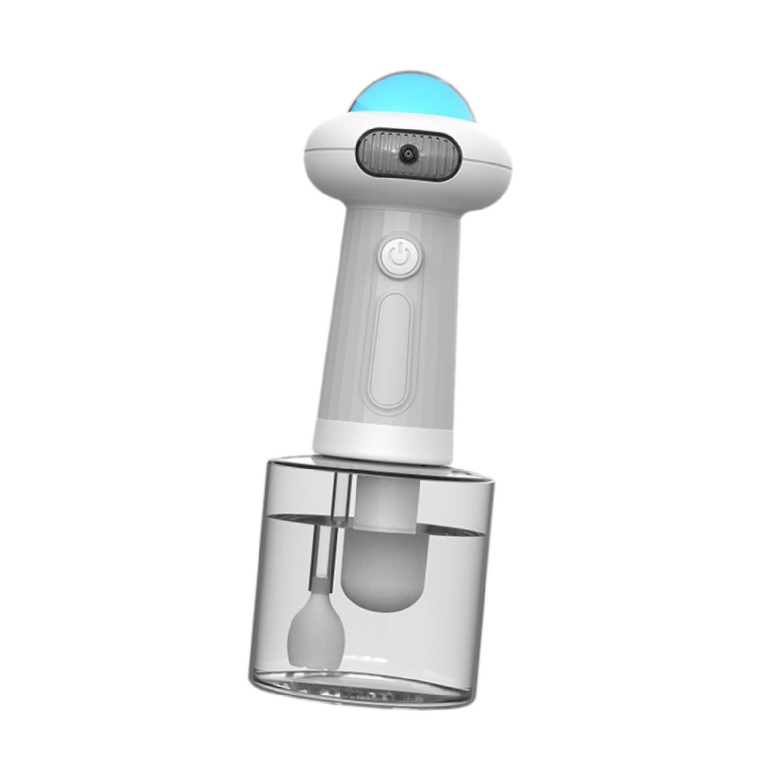 Dispenser di Sapone in Schiuma per Animali Domestici, Ideale per, con Flacone Miscelatore per Schiuma, Igienico, Facile da Usare, Resiste, UFO Blu
