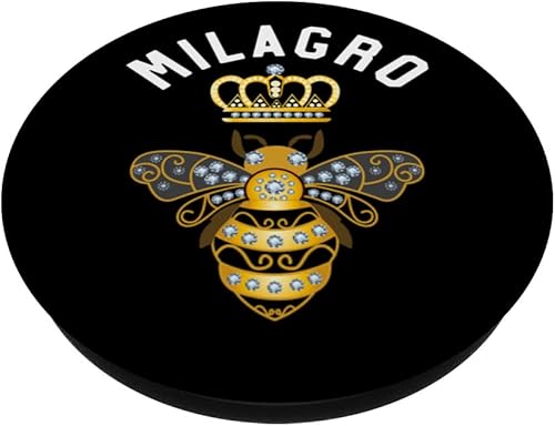 Miniatura 2 de Milagro Name Milagro Birthday Gifts Queen Crown Bee Milagro PopSockets Swappable PopGrip