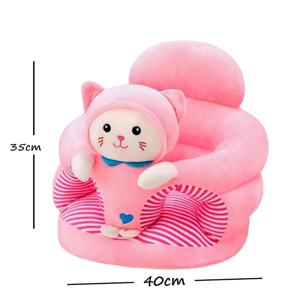 KIDS BUBBLE Baby/Toddlers Plush Cushion 1 Seater Sofa Seat | Baby Sofa Seater for Sitting, Grey (KY_P_Sofa) - Image 3 thumbnail