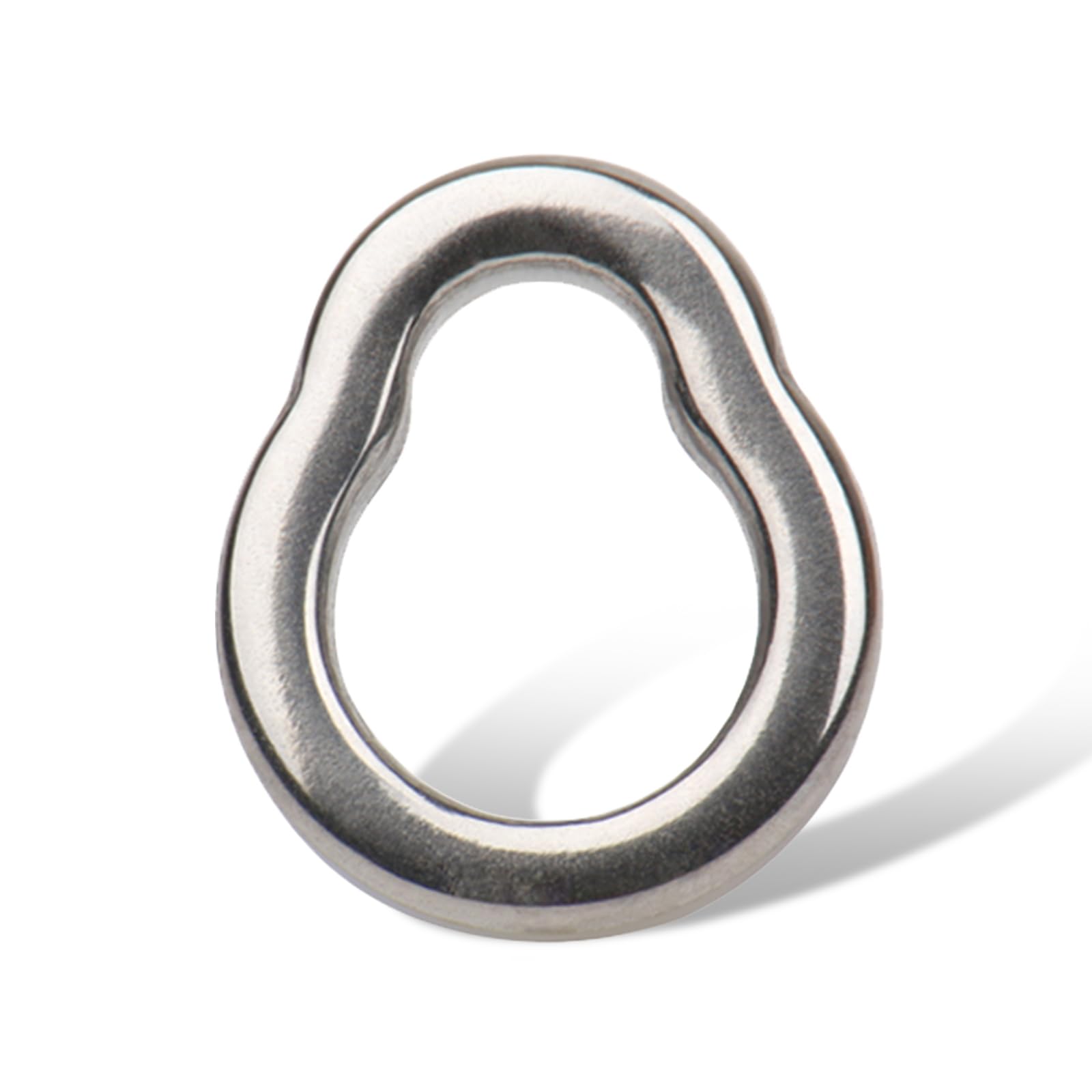 BBBF 40pcs Pear Shape Ring Connector Stainless Steel Solid Seamless Lure Ring for Sea Fishing Tackle Snap Connector Perfect for Slow Jigging with Metal Plates Pear Shaped (S#77.14lb-40pcs)