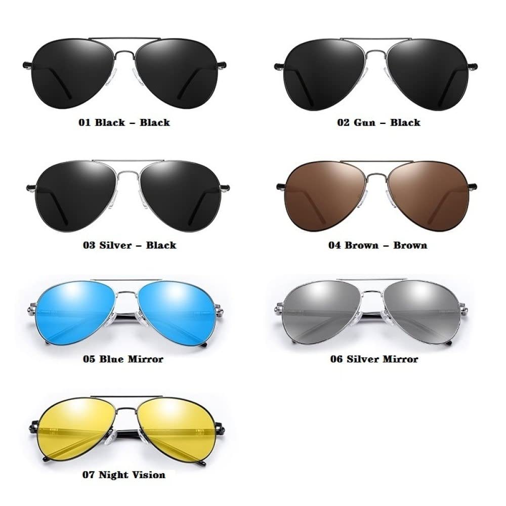 Polarisierte Sonnenbrille für Männer, Pilotenbrille, Damen, männlich, Fahrer, Sonnenbrille, Tag- und Nachtsichtbrille, Design-Farbtöne, UV400, 5, Z
