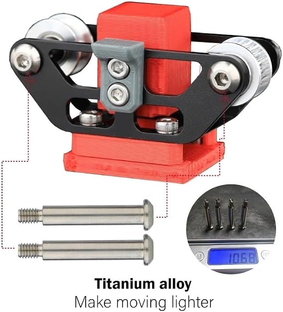 for Mellow CNC for vzbot 330 AWD 3D Printer Aluminum AWD Motor Mount and Y-axis Gantry Screws Pack Includes Titanium Bolts(Silver)