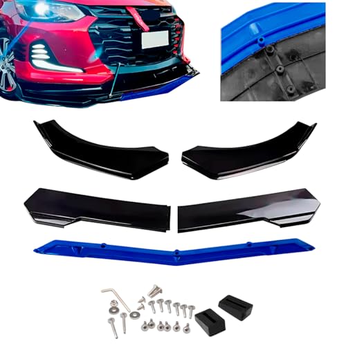 La Mejor Recopilación de Faldones para capazos . 42 Vmingo Lip Delantero Spoiler Parachoques Anticolisión Aerodinámico Filo Tuning Facia Splitter Protector Auto Kit Plastico Universal Deportivo | 5Pzs (Negro Filo Azul)