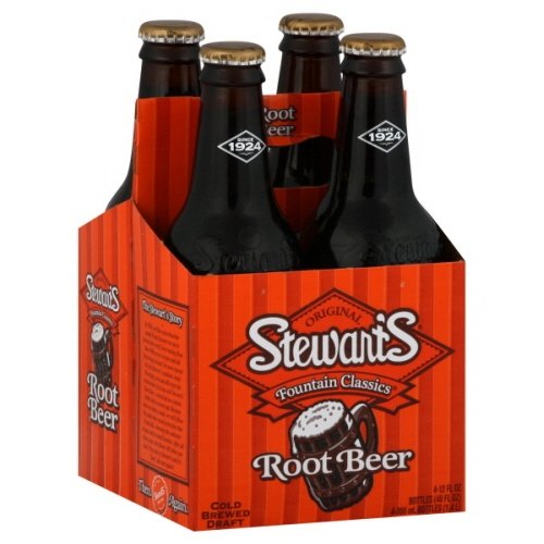 Stewart's Fountain Classics Soda 12 Fl Oz 4 Ct (Pack of 2) (Root Beer)