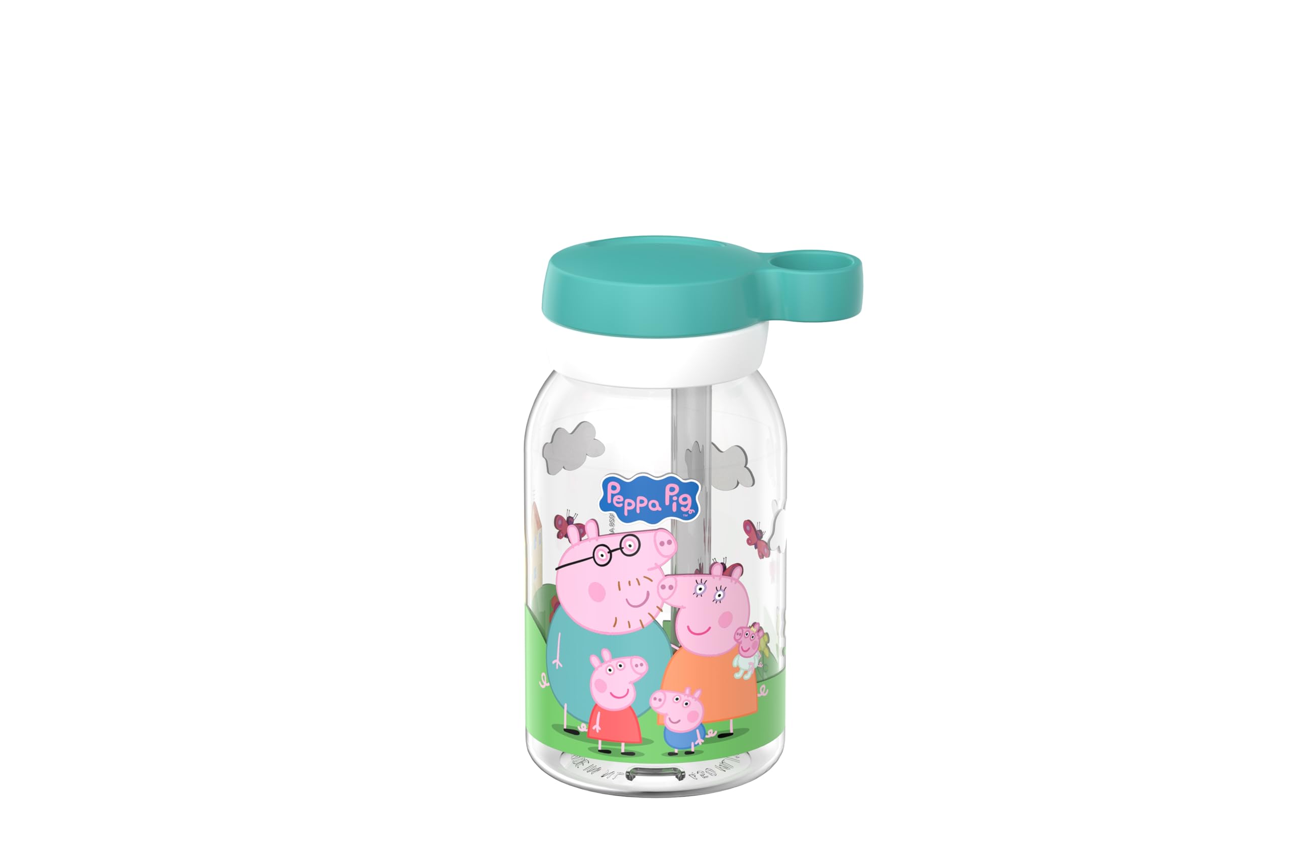 Mepal - Campus drinking bottle with straw - screw cap with handle opening - hygienic closure - drinking bottle with straw - leak-proof and dishwasher safe - 450 ml - Peppa Pig