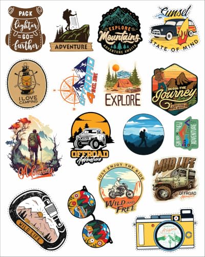 Image of Graphixdesign Decals Sticker 15 Pic Random Sticker for Skateboard Helmet Laptop Bicycle Hypebeast Bike Guitar Stickers ((8X10 Inch H))