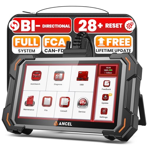 ANCEL OBD2 Scanner DS500 Elite Bidirectional Scan Tool, Full System Car Diagnostic Scanner with 28+ Reset Services, Active Test, CAN-FD, FCA Autoauth, Lifetime Free Upgrade