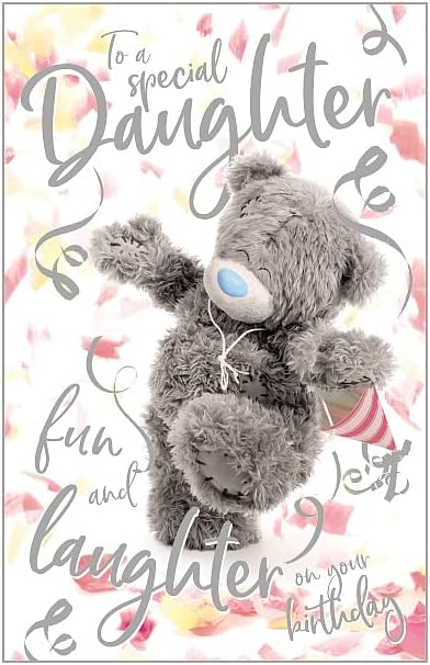 Me To You DAUGHTER Birthday Bear 3D Holographic Hologram Birthday Card, multi