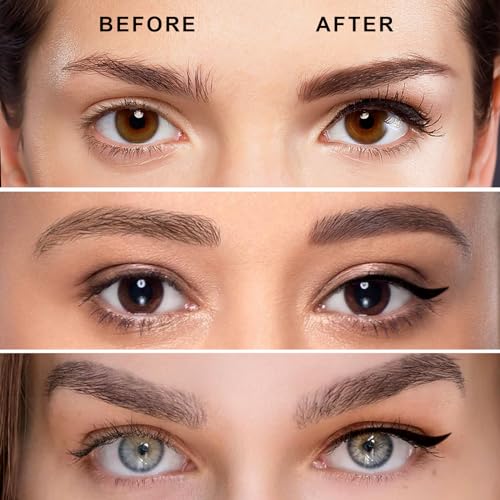 Winged Eyeliner Stamp Liquid Eyeliner Tool - 2 PCS Waterproof Black Eye Liner Pens Liquid, Long Lasting and Smudgeproof Makeup Pen 2 in 1 Winged Eyeliner Stencil - Image 5