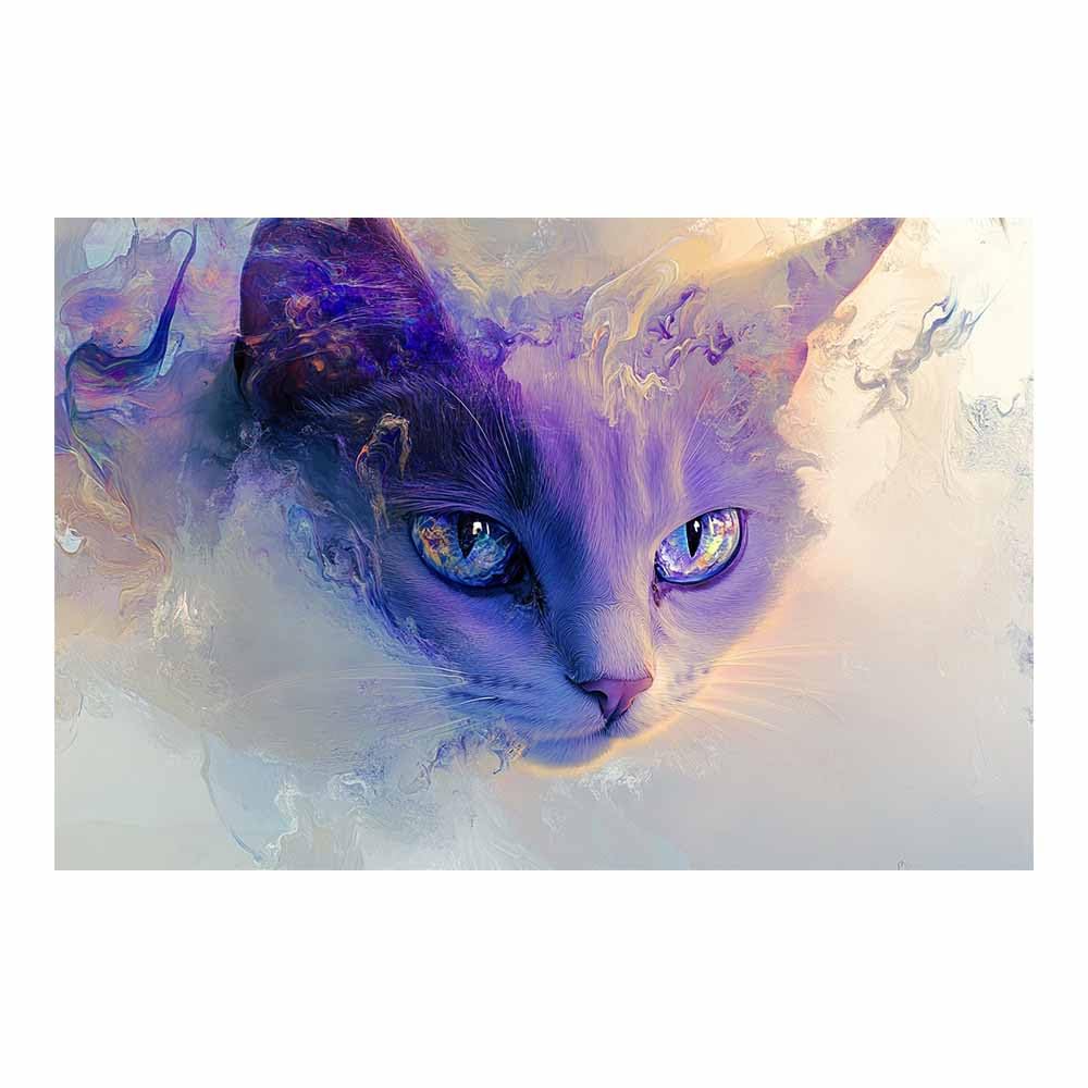 JOSUE Large Animal Canvas Wall Art Minimalist Modern Large Panoramic Landscape Artwork for Living Room Bedroom Bathroom Office Home Decor(Purple 95)-30x40cm Unframed