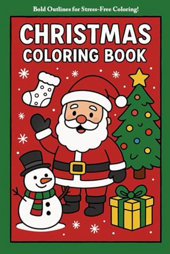 Simple & Cute Christmas Coloring Book | Bold Illustrations for Kids Ages 3–7 (Great for All Ages!): Big, Bold & Easy Holiday Designs for young Artist with 75+ cute designs for Stress-Free Coloring image 2