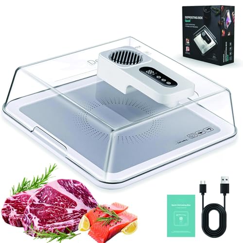Tagliere elettrico per scongelare, vassoio per scongelare la carne con timer intelligente per uno scongelamento rapido di 10 minuti, capacità 4,2 l, piano di lavoro della cucina