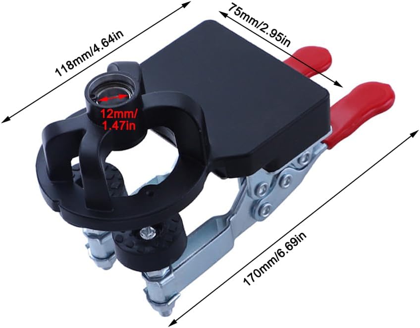 SagaSave 1PC 35mm Concealed Door Hinge Jig With 2mm 35mm Drill Bit Top Linkage Bearing Depth Positioning Ring Allen Wrench and 2PCS 8-10 Open-end Wrenches
